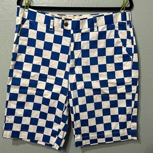 Loudmouth Golf Shorts Men’s 36 Blue White Checkered